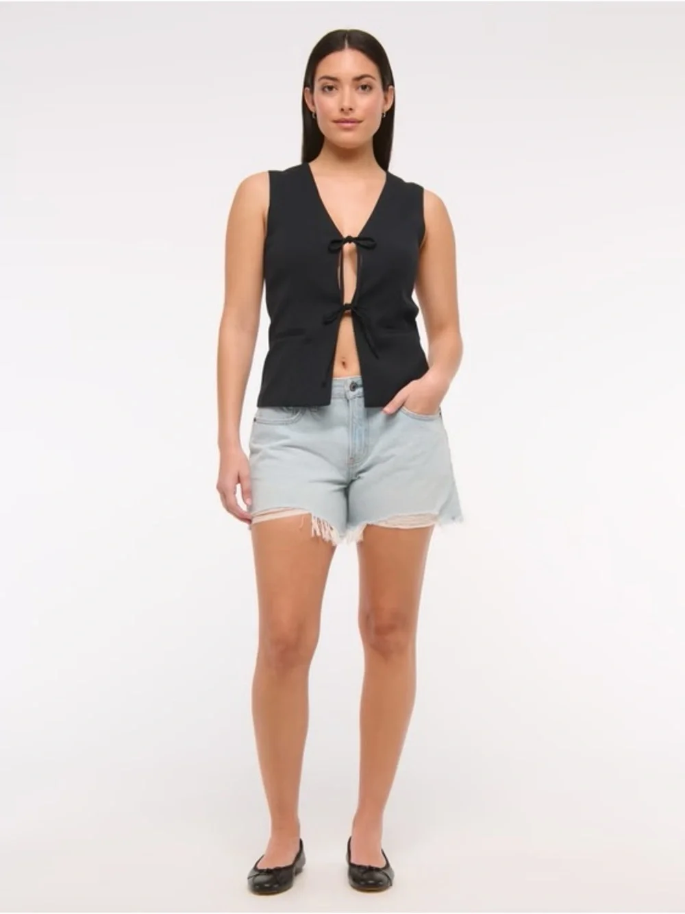 Abercrombie & Fitch Curve Love Low Rise Baggy Shorts